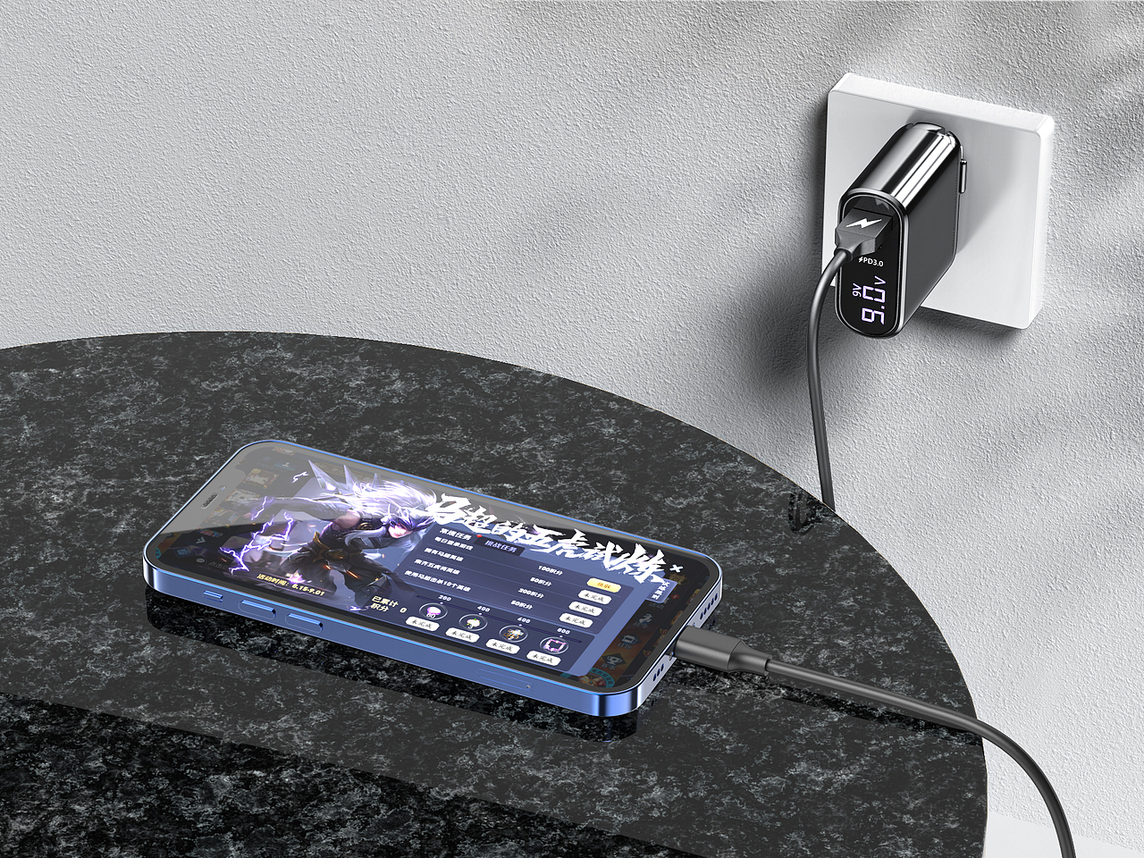 充电器建模渲染（图ZMjQ4NTk4NTg0） - 电子产品 - 站酷设计师老乡别走丶原创素材 - 站酷ZCOOL