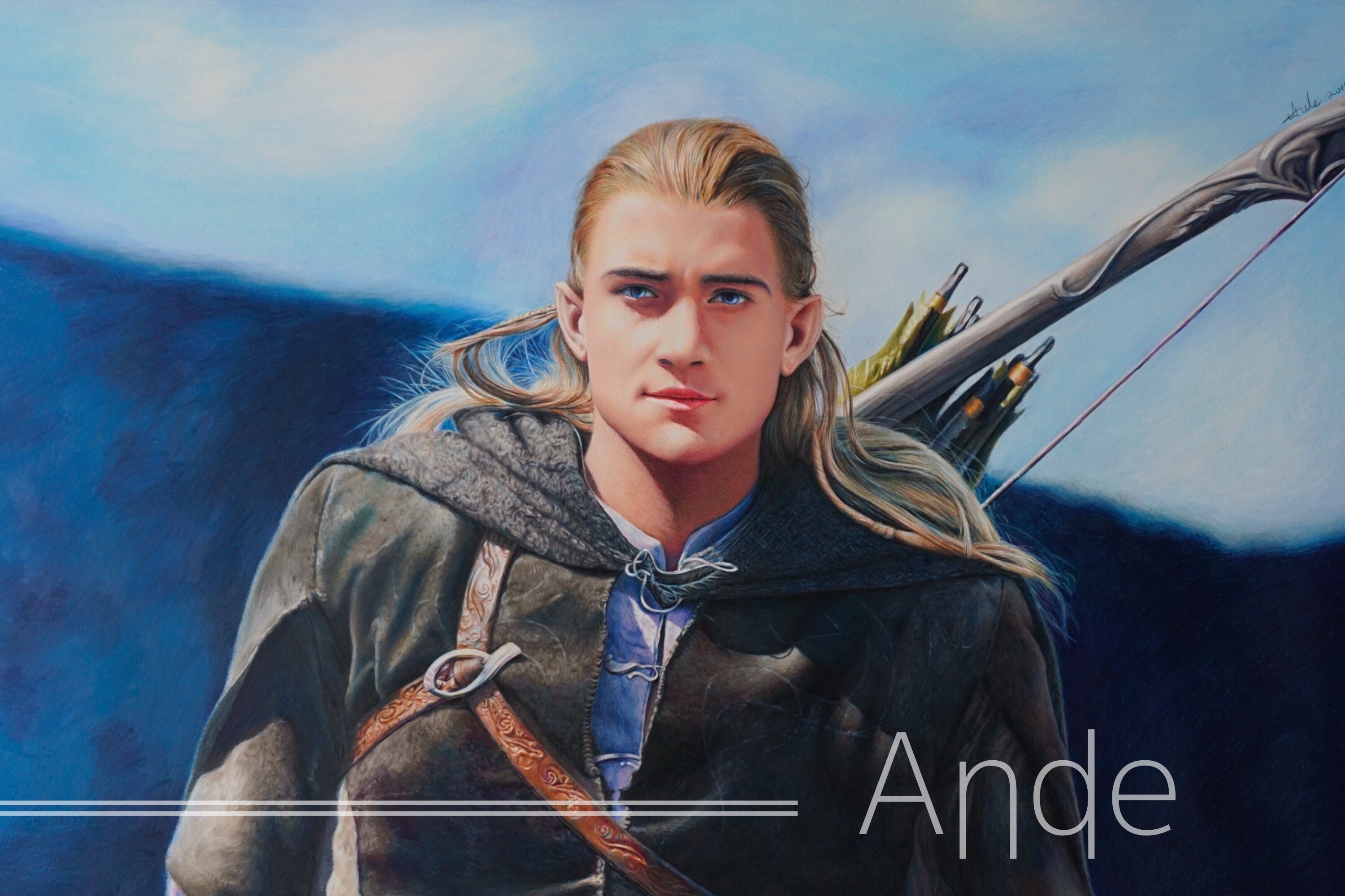 《精灵王子》彩铅人物头像