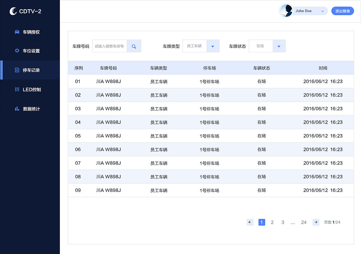 CDTV后台停车管理系统（图ZNzA2NDMxMjQ=） - 其他网页 - 站酷设计师黑脸痘痘原创素材 - 站酷ZCOOL