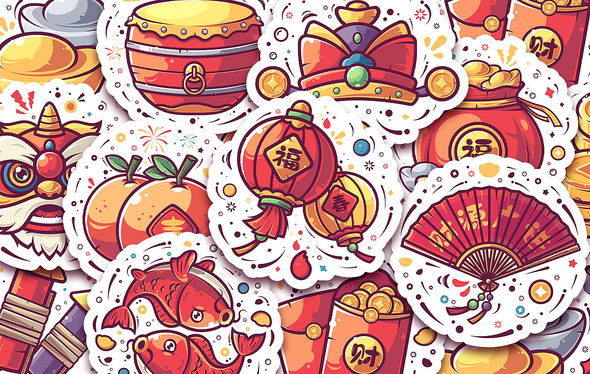 弟仔-春节创意图形