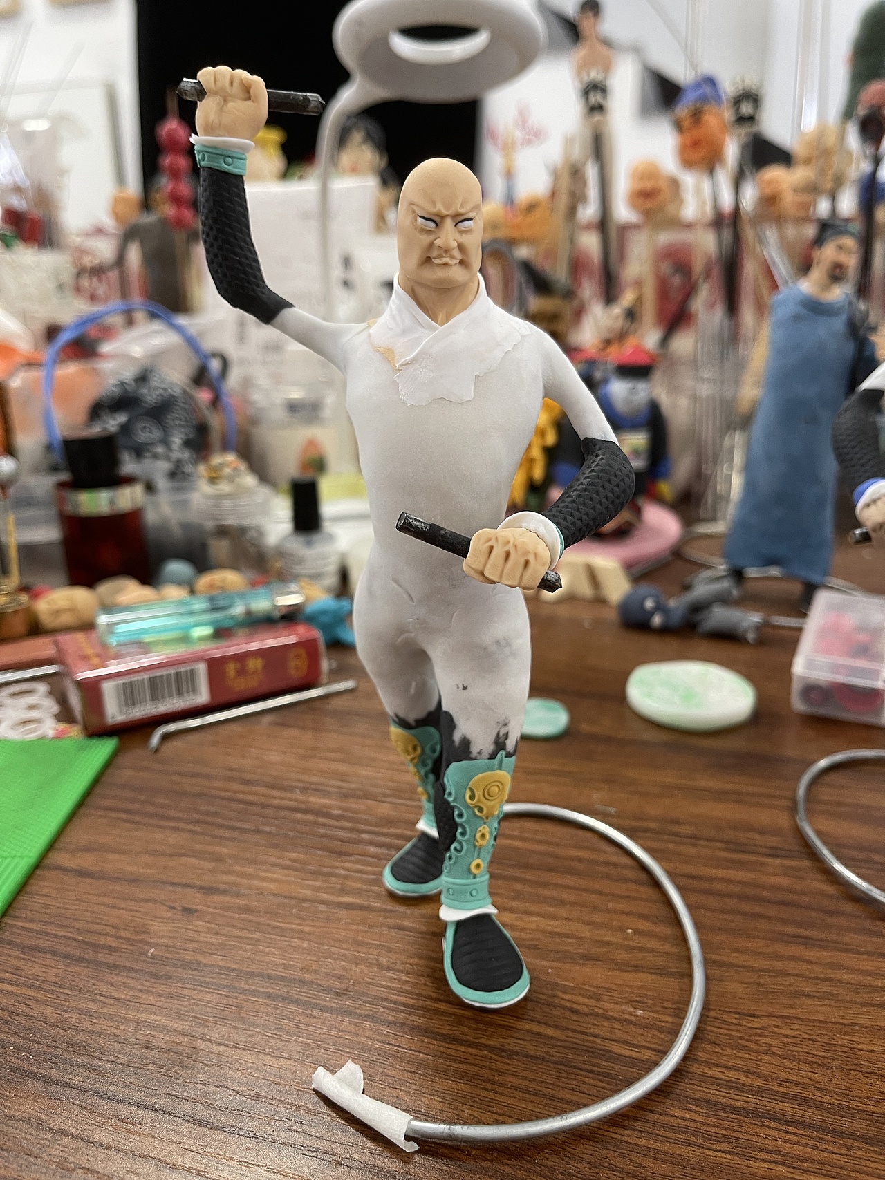 康健面塑《隋唐猛将》