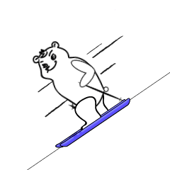 动态表情包——滑雪熊