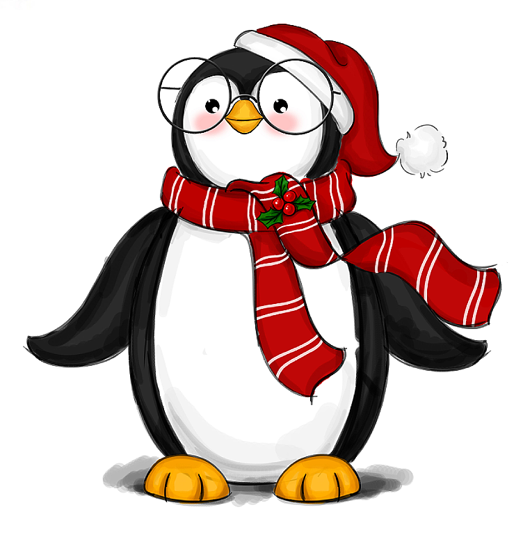 圣诞节里的企鹅