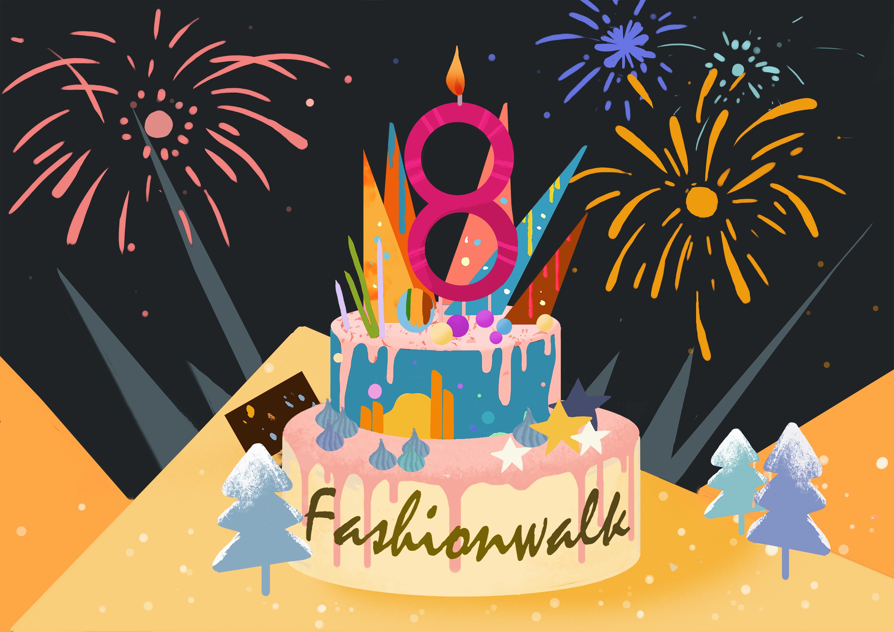 北美周年庆|插画|商业插画|nixren - 原创作品 - 站酷 (zcool)