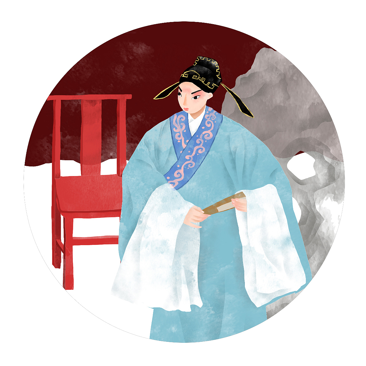 戏曲小画（图ZMzA5MzA5MzE2） - 商业插画 - 站酷设计师妞妞n_n原创素材 - 站酷ZCOOL