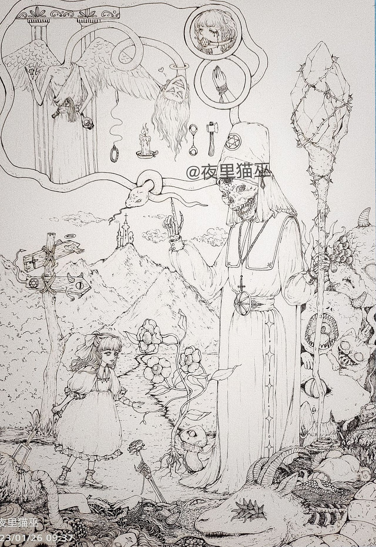 好心的指路人（图ZMzI4MzUzMTQ4） - 创作习作 - 站酷设计师夜里水彩原创素材 - 站酷ZCOOL