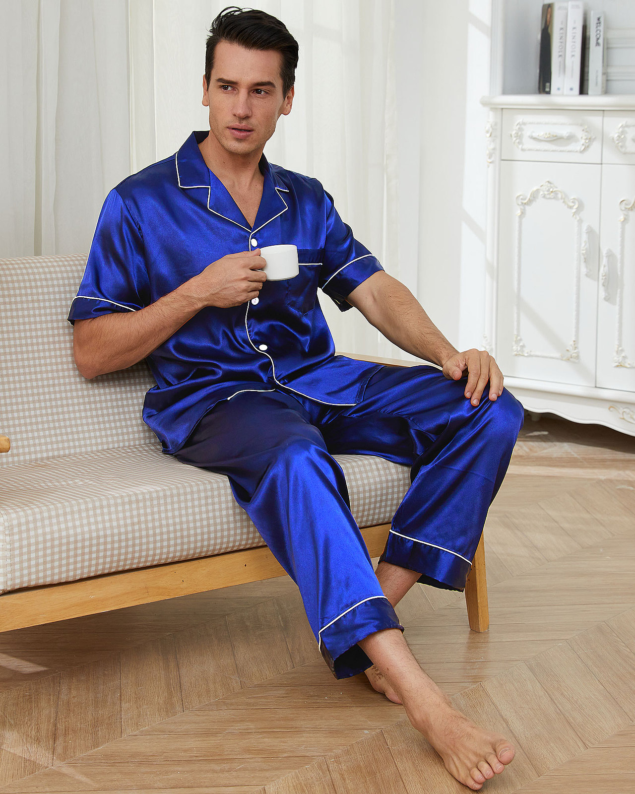 男模睡衣调色修图