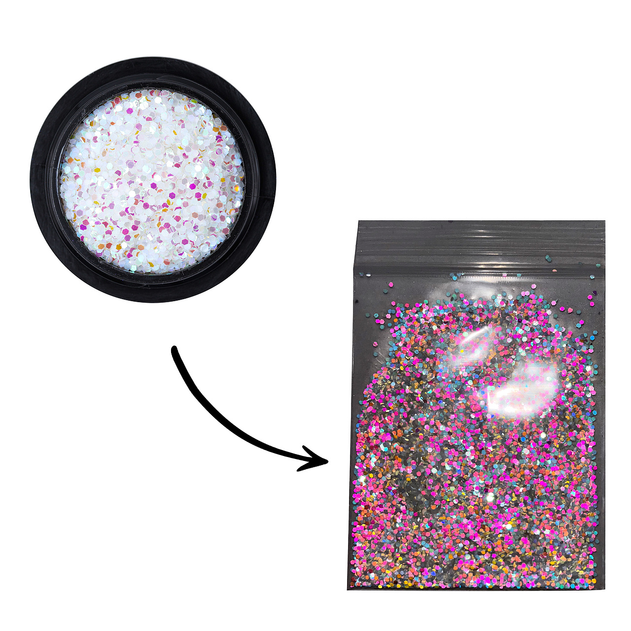 金葱亮片格利特反光粉原料拍摄