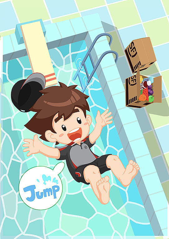 早年为SF速递绘制的一批配图