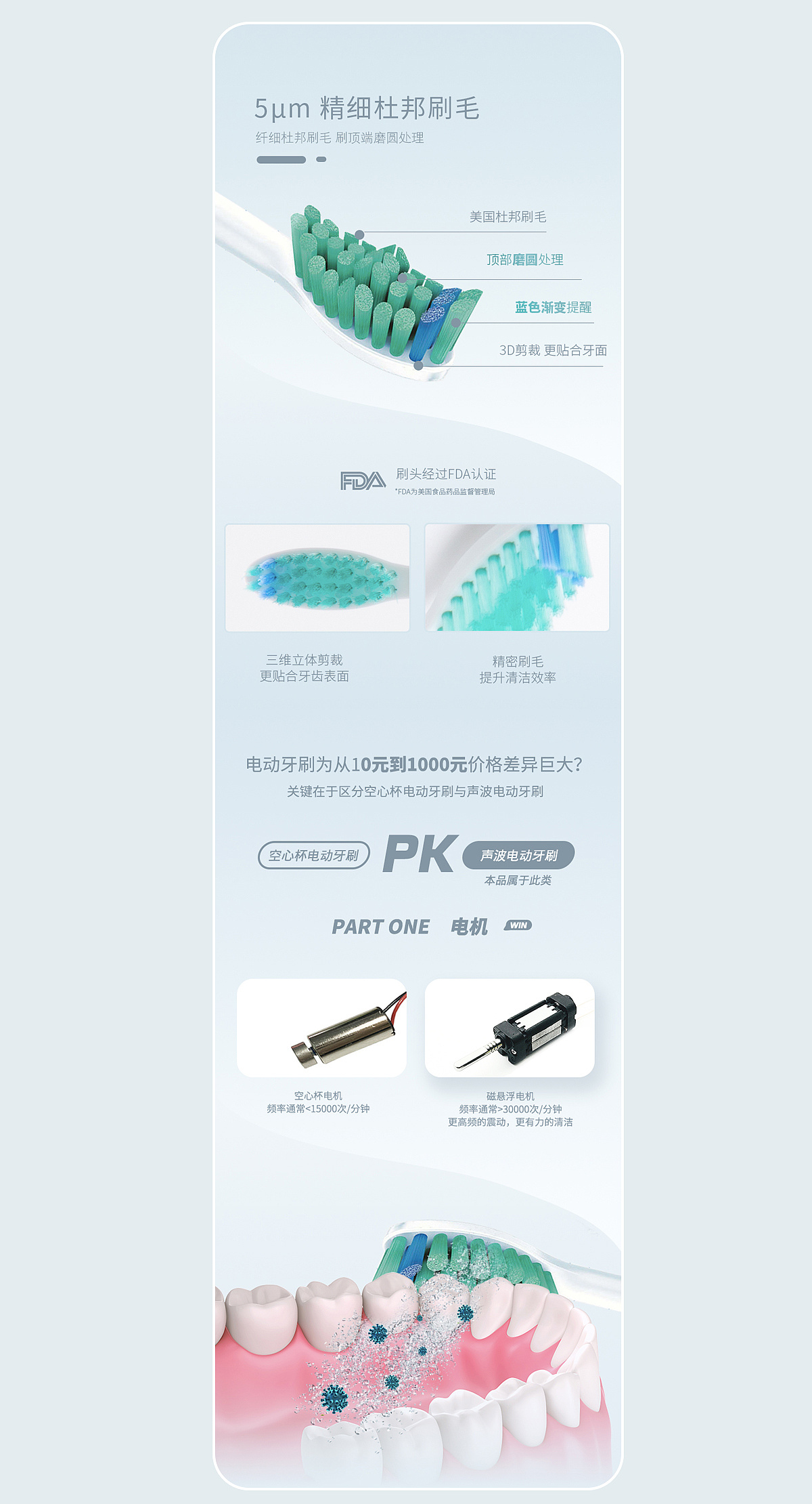 电动牙刷详情页钻展主图海报淘宝活动图电动牙刷首页