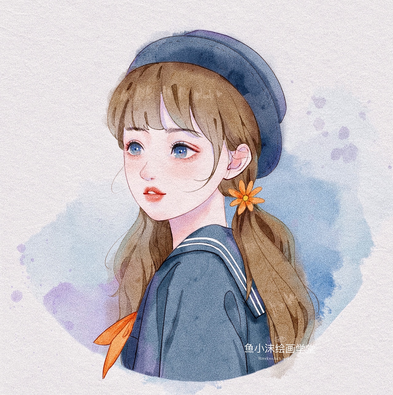 ipad水彩头像|插画|创作习作|鱼小沫水彩 - 原创作品 - 站酷 (zcool)