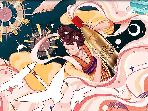 仙酿李渡 泠然醉美丨李渡酒插画海报主视觉设计