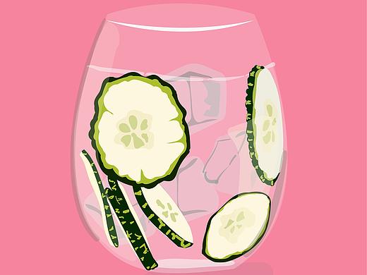 夏日冰饮-临摹练习（个人主页-ZMzc4NDc5NDA=） - 新锐潮流插画 - 站酷设计师Frin丫丫原创素材 - 站酷ZCOOL