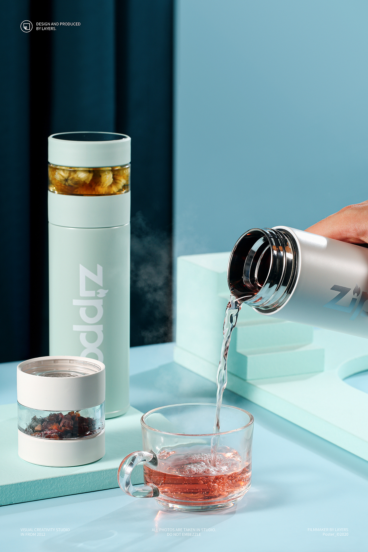 泡茶大师zippo保温杯拍摄