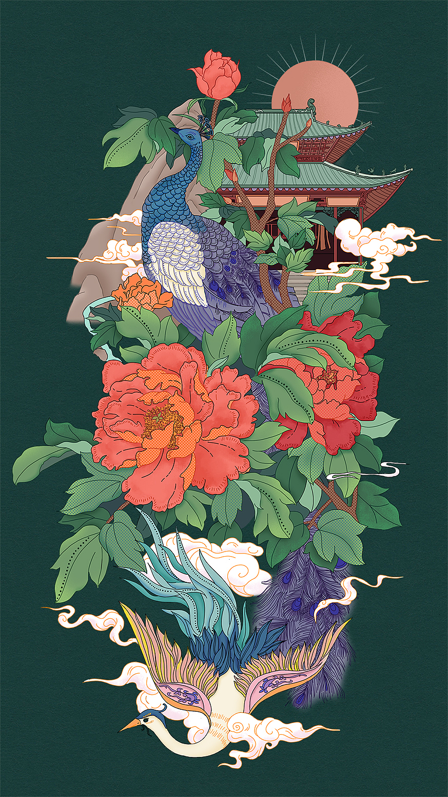 锦绣春华（图ZMTg5MjI0MDM2） - 商业插画 - 站酷设计师知更社原创素材 - 站酷ZCOOL