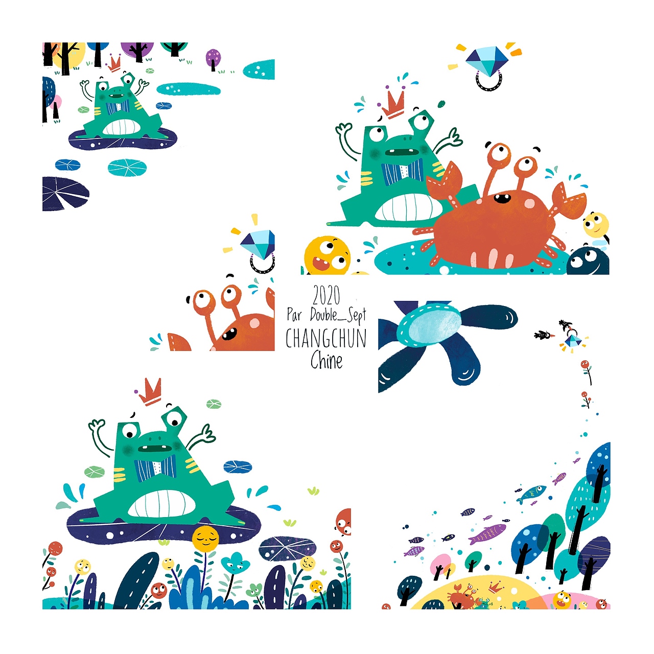 2020儿童插图板绘案例汇总