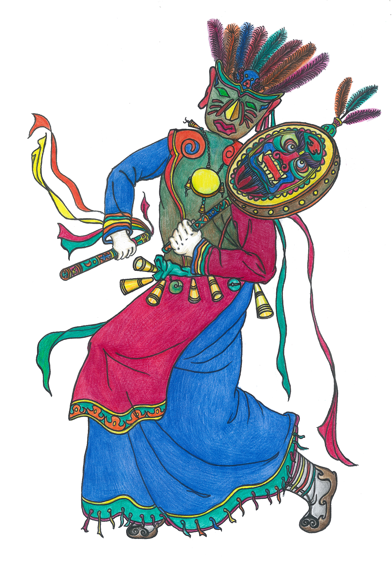 萨满文化插画系列作品