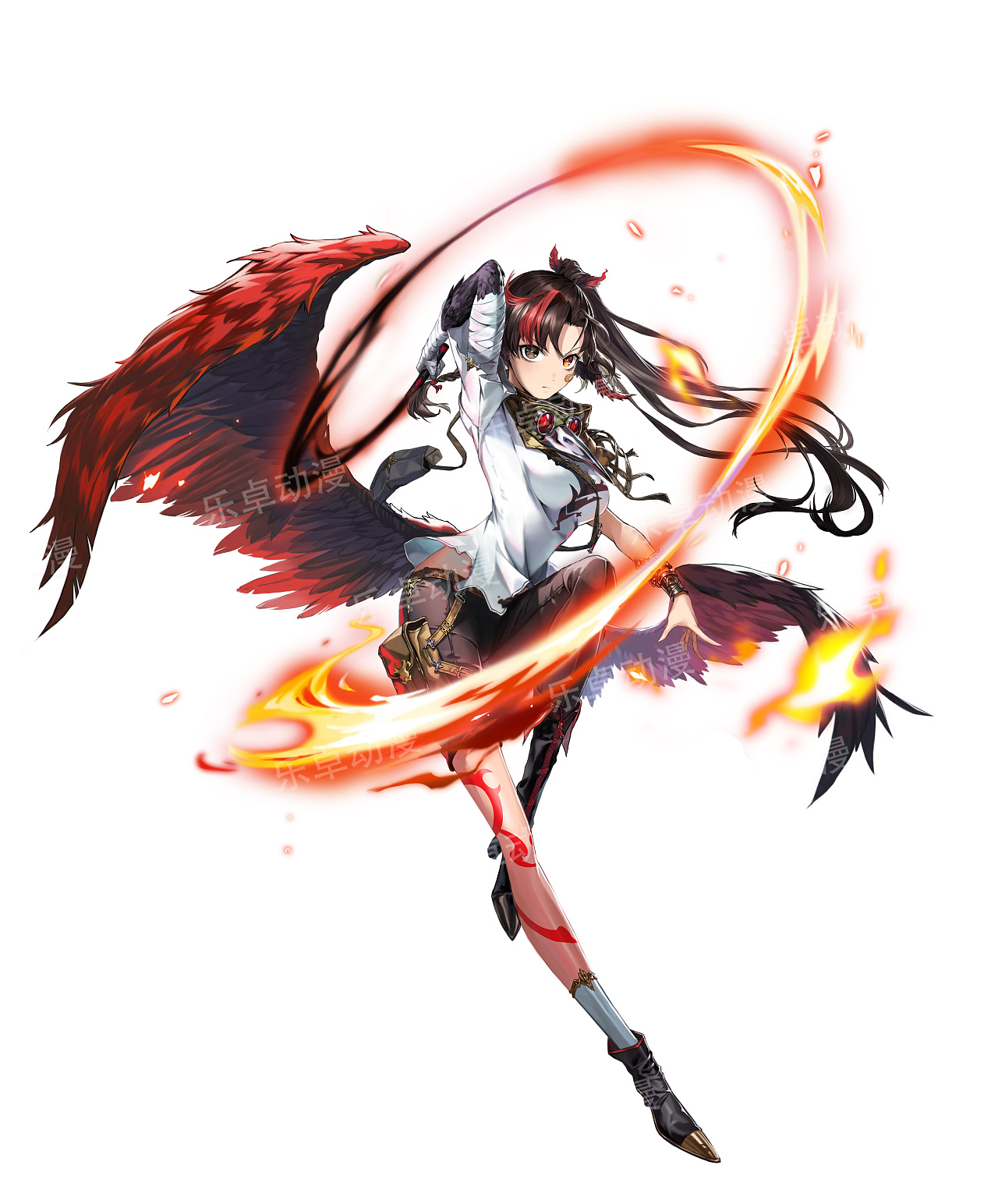 二次元类|插画|游戏原画|黑色火纹 - 原创作品 - 站酷 (zcool)