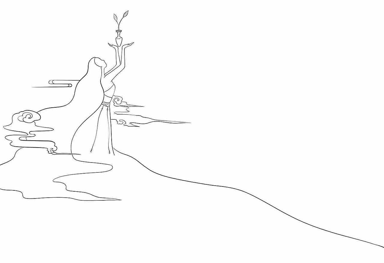 长白山文创插画