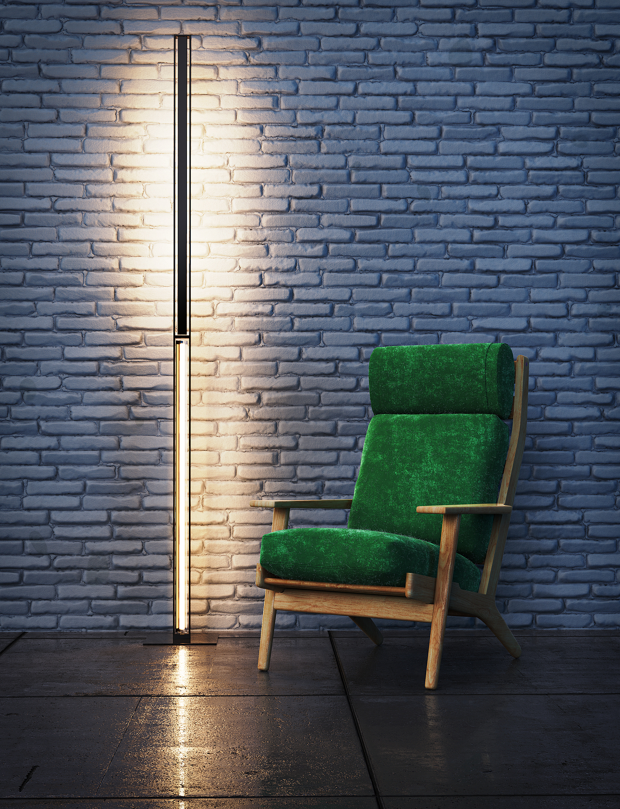 每周一练:落地灯室内场景渲染