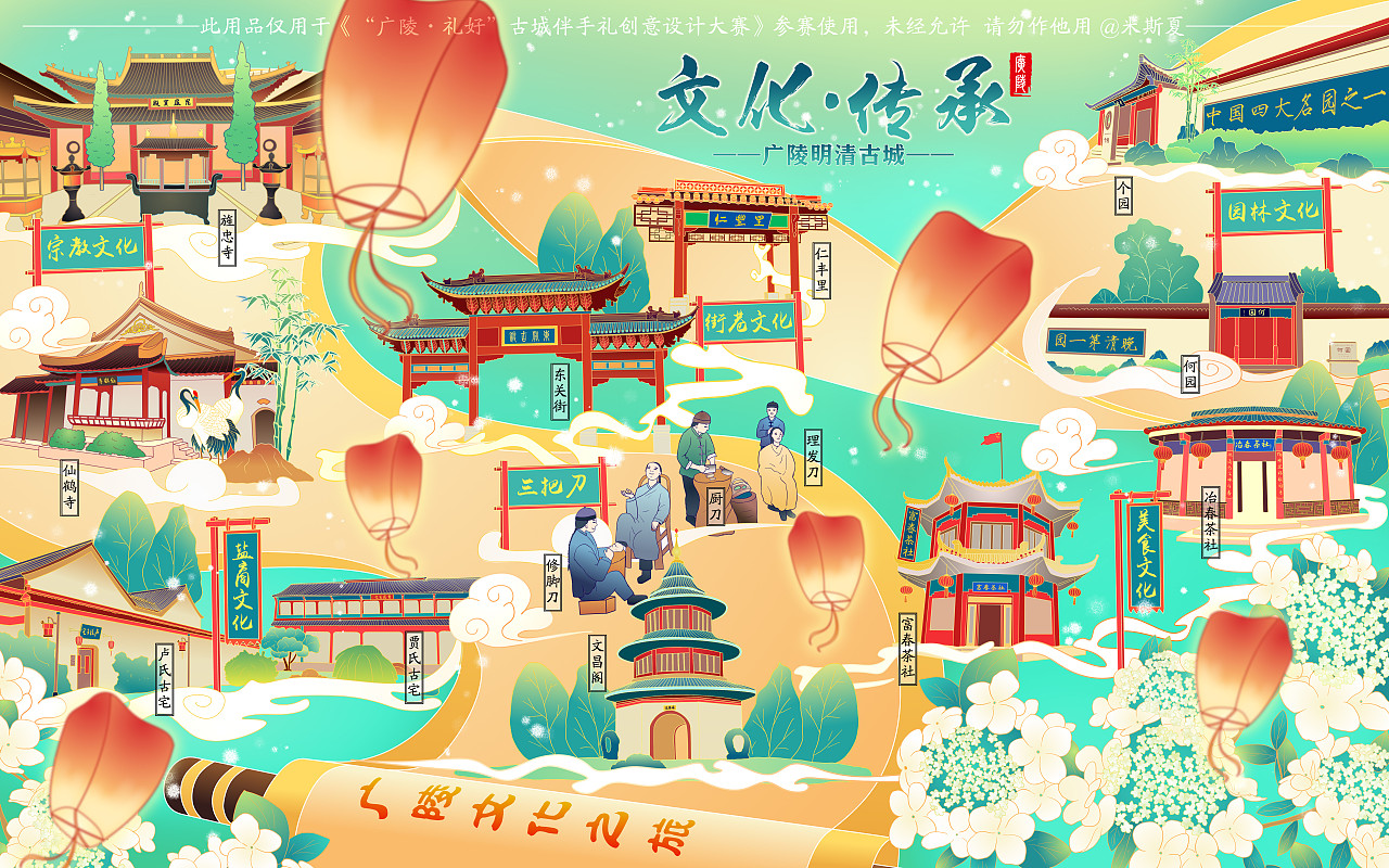 《文化·传承之广陵古城》广陵古城伴手礼设计产品研发