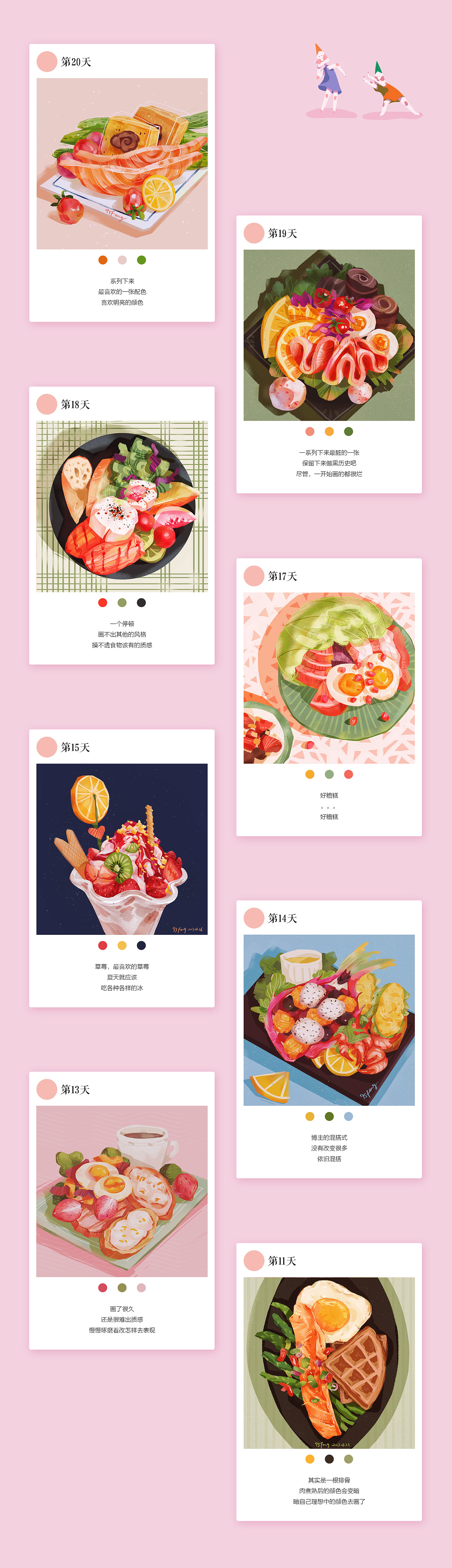 美食插画（100天系列）（图ZOTUyNDU4MDg=） - 创作习作 - 站酷设计师负空间的鸟原创素材 - 站酷ZCOOL