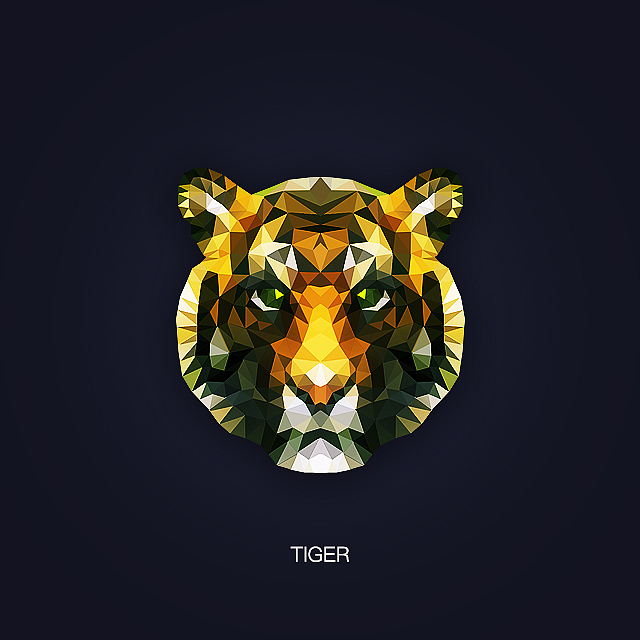 多边形动物头像