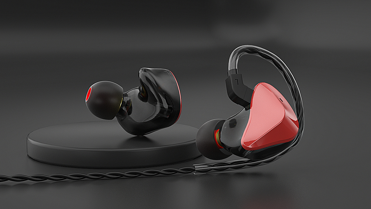 圈铁耳机 产品建模 OC灯光渲染