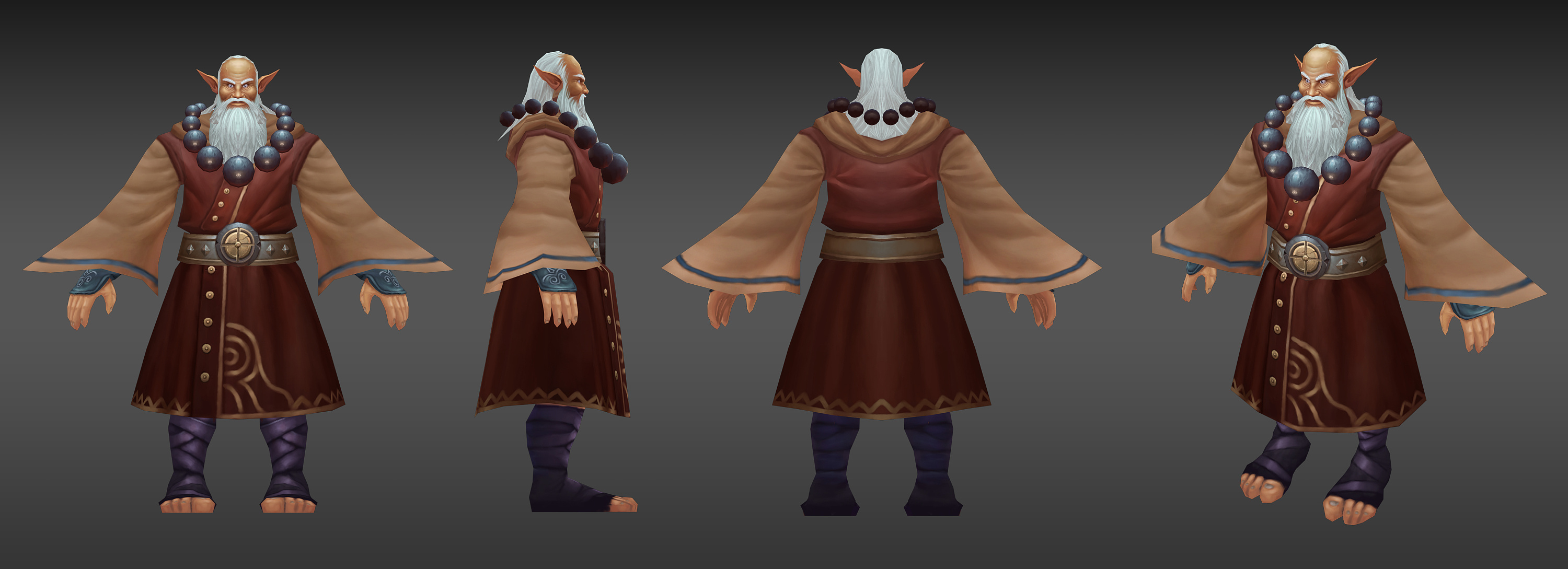 游戏模型练习3:兽人|三维|人物/生物|两只手一起来 - 临摹作品 - 站酷