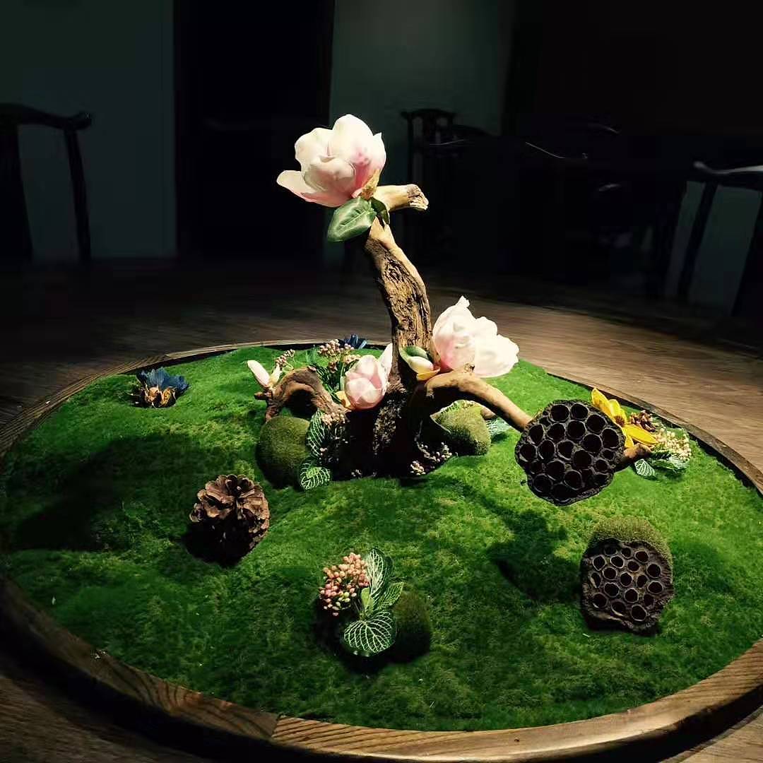 蚌埠天河湖绿色农庄大包厢餐桌造景