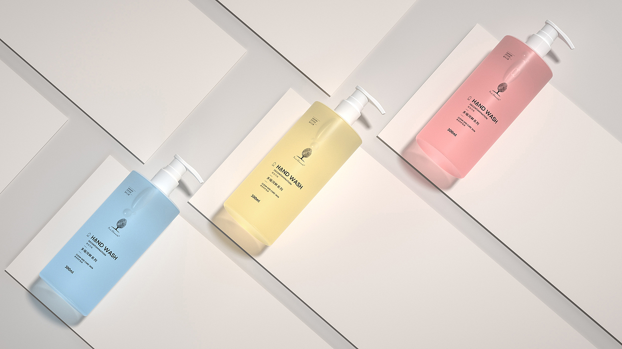 hellolink笙木之源洗护日用品洗手液全套包装设计