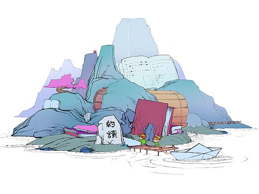 約讀島（個(gè)人主頁(yè)-ZMzM1NTE0NDQ=） - 商業(yè)插畫(huà) - 站酷設(shè)計(jì)師大銀原創(chuàng)素材 - 站酷ZCOOL