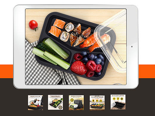 亚马逊产品PP套图 饭盒餐盒合成作品 电商设计