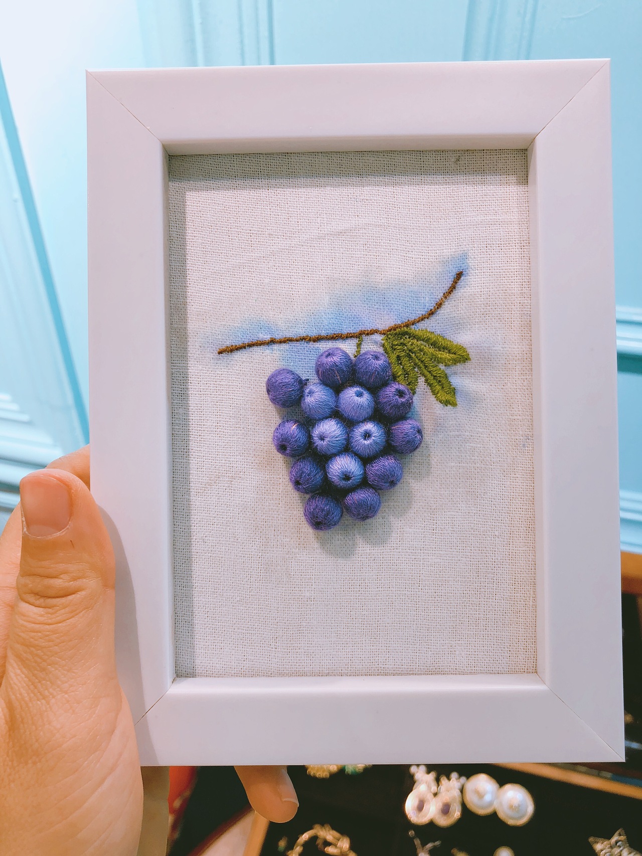 手工刺绣葡萄