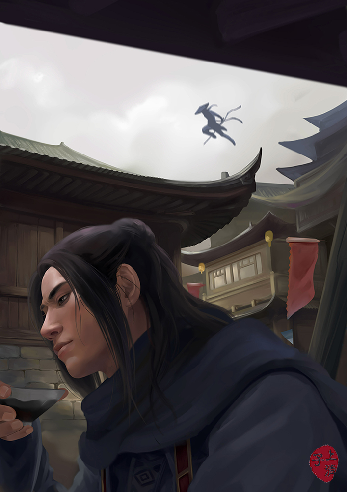 喝个酒也不清净 67676767|游戏原画|插画|云中歌一上清子