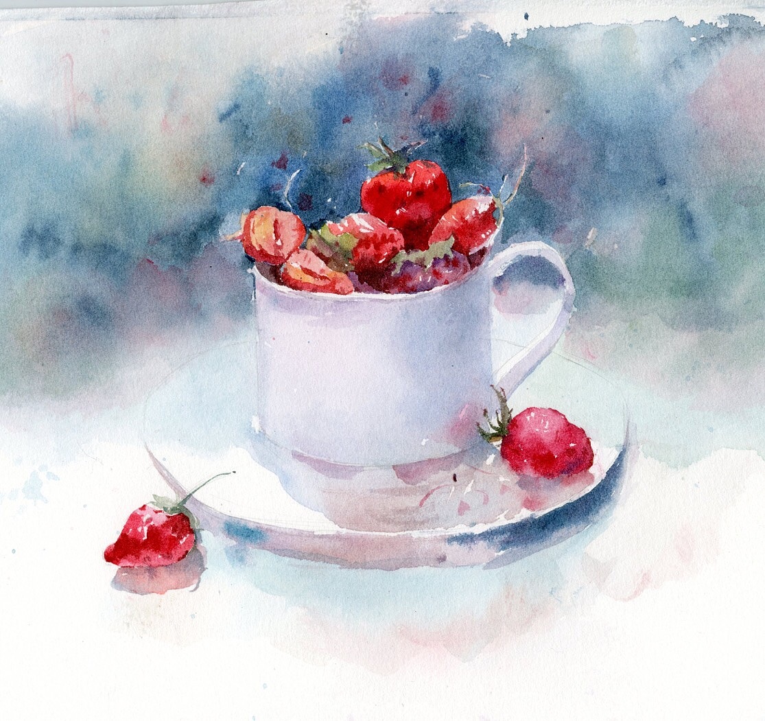 小熊猫胖哒水彩 熊猫课堂 静物 水彩插画 步骤图（图ZMTE1NDk4OTk2） - 创作习作 - 站酷设计师熊猫胖哒原创素材 - 站酷ZCOOL