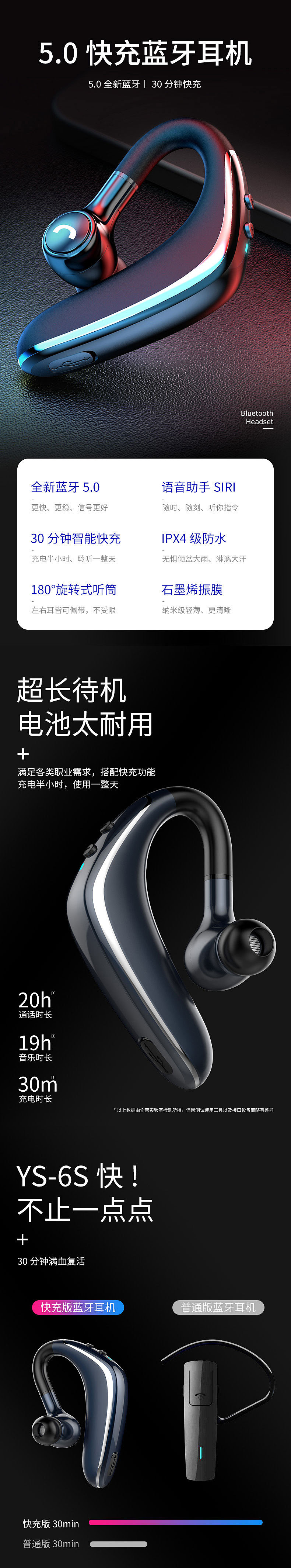 蓝牙耳机详情页（图ZMTkyODk4NDI0） - 电商 - 站酷设计师sunshine汉堡原创素材 - 站酷ZCOOL