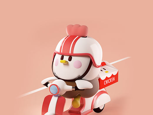 C4D建模练习-外卖小鸡（个人主页-ZNTU1NDEzNzY=） - 其他三维 - 站酷设计师je_suis原创素材 - 站酷ZCOOL