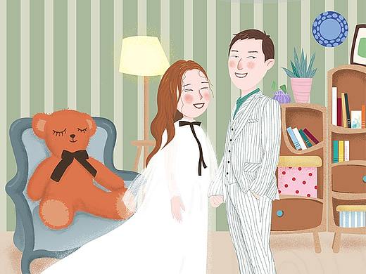 结婚祝贺插画