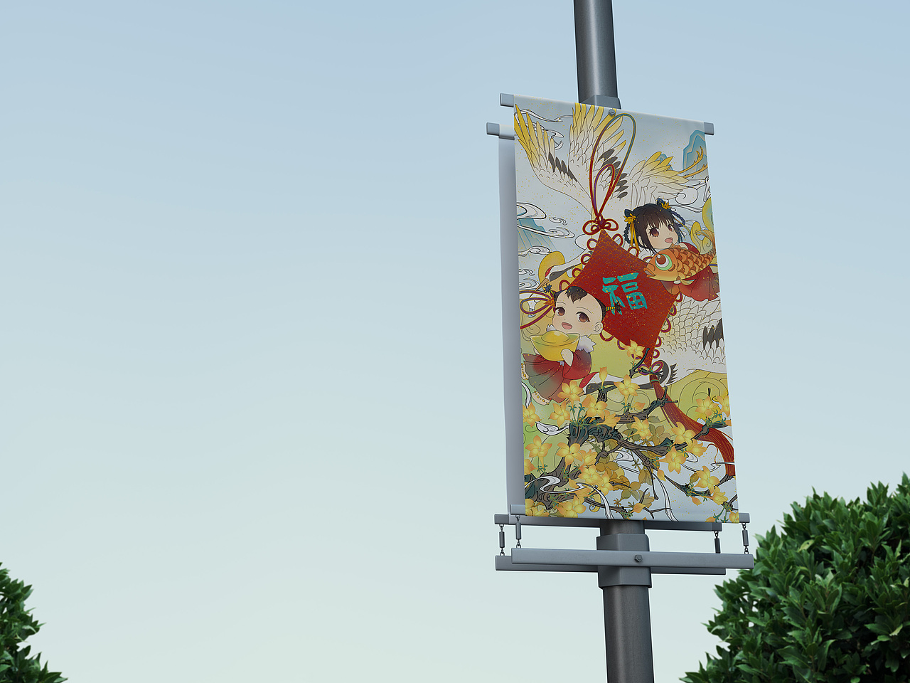 年画娃娃_新年主题国潮插画