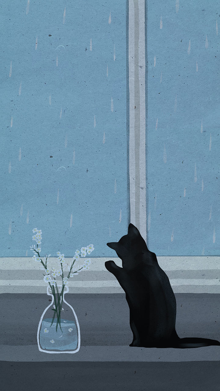 黑猫|插画|创作习作|绵绵dysis_原创作品-站酷zcool