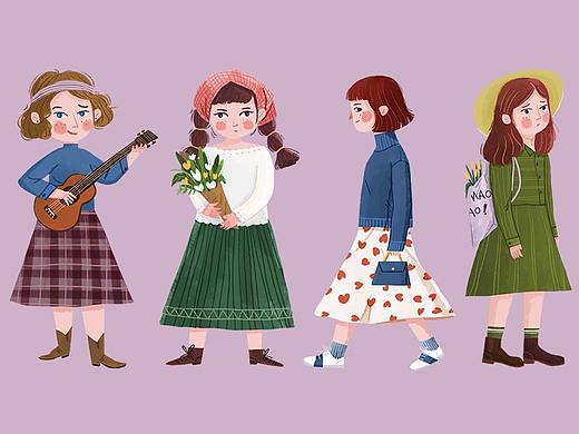 女孩（個人主頁-ZMjk5NzM4OTY=） - 創(chuàng)作習作 - 站酷設(shè)計師QinMAoMao原創(chuàng)素材 - 站酷ZCOOL