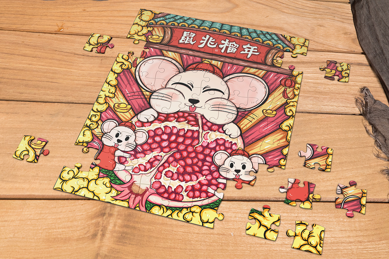 十二生肖国潮插画，国潮海报（图ZMjA2MDAzMDA4） - 创作习作 - 站酷设计师岁辰_原创素材 - 站酷ZCOOL