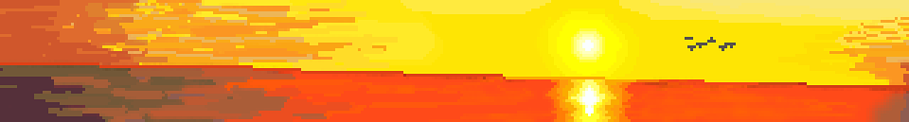 心血来潮,像素画《夕阳》