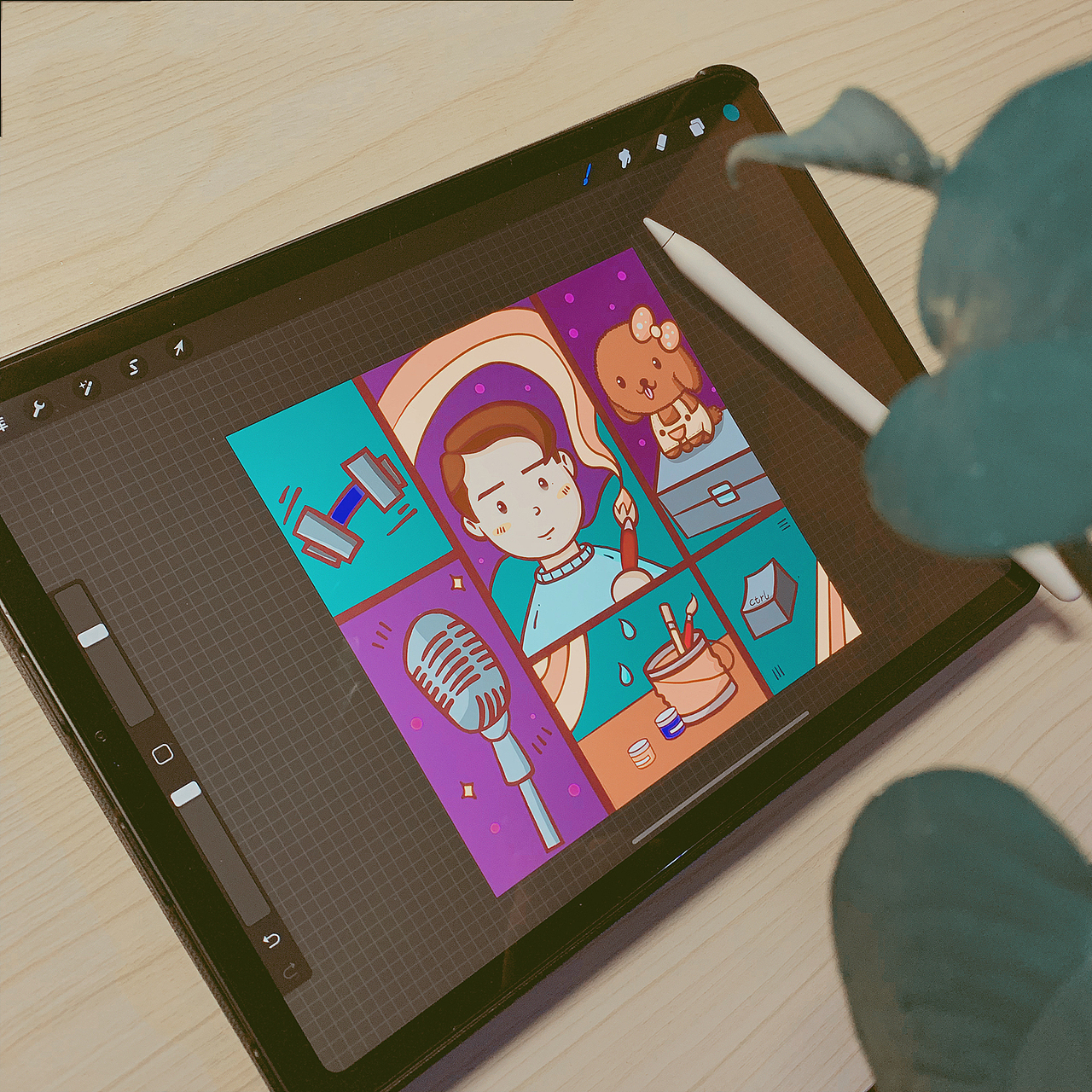 作品名:《菜大白的伙伴们》插画创作