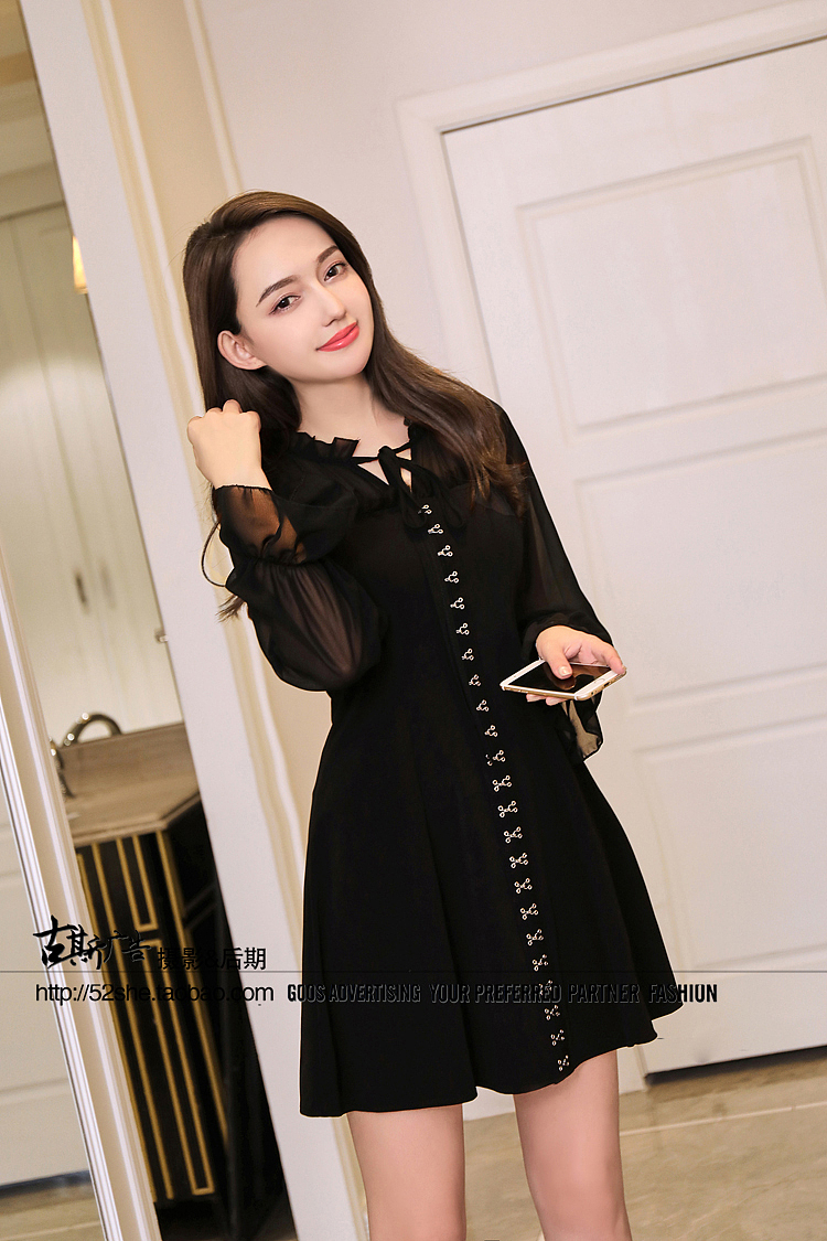 女装夏装新款时尚OL美容师职业连衣裙酒店工作服拍摄