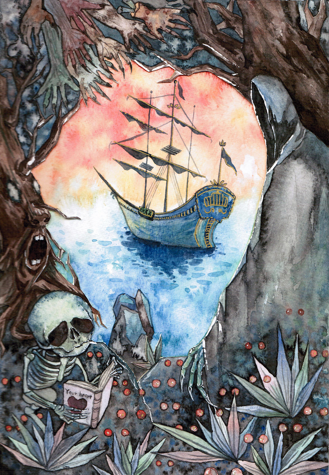 最爱黑暗风 水彩手绘（持续更新中）（图ZNzYyMzM2NDQ=） - 商业插画 - 站酷设计师songdabao原创素材 - 站酷ZCOOL