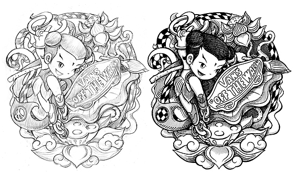 VANS亚洲艺术联盟TEE-哪吒（图ZMTQwMTU4ODg=） - 商业插画 - 站酷设计师PandaMei原创素材 - 站酷ZCOOL