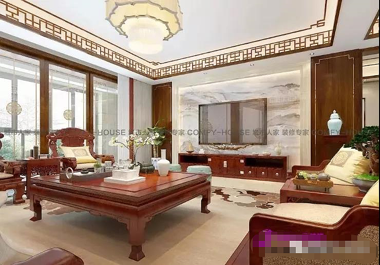 公园一号 200㎡ 新中式案例赏析（图ZMTg0NjA2Mjc2） - 其他 - 站酷设计师城市人家1231原创素材 - 站酷ZCOOL