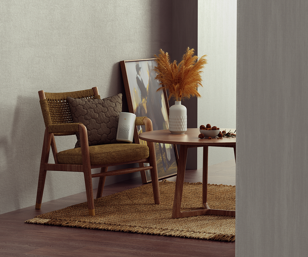 小爱音响电子产品渲染